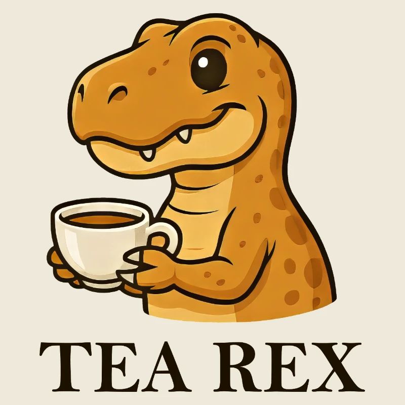 Tea Rex Dinosaurier T-Shirt Teetrinker Spruch