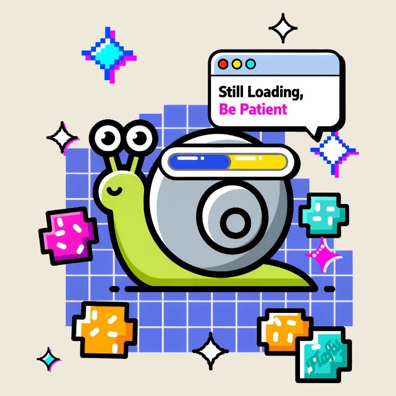 🐌 Still Loading – Meditating Snail on Wi-Fi Route