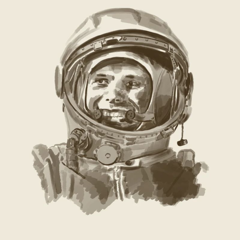 Impression esthétique de cosmonaute