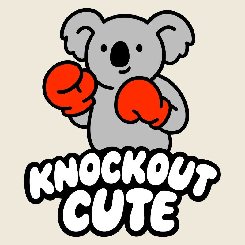 KO Mignon Koala avec des gants de boxe