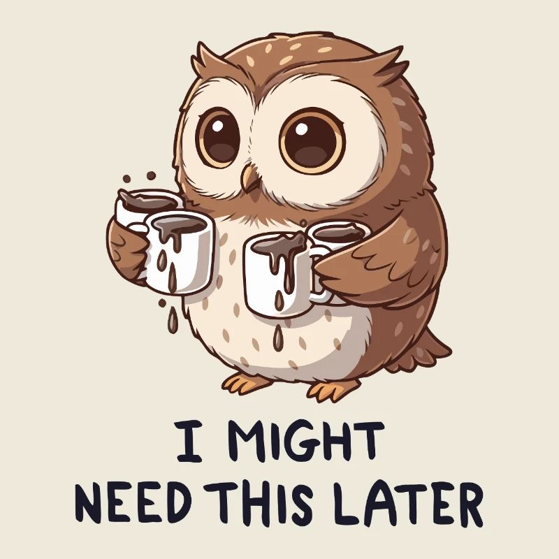 Ich brauche Kaffee später - Lustige Eule