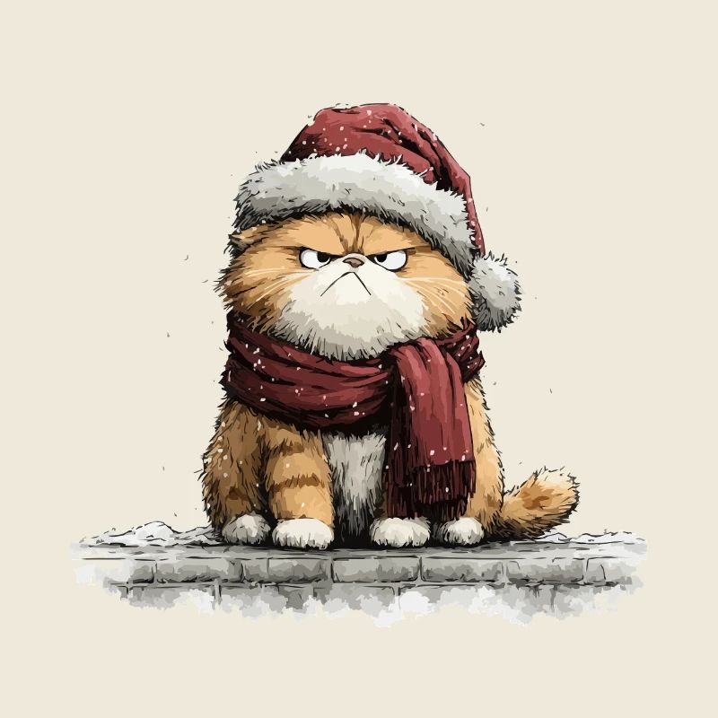 Grimmiger Weihnachtskater