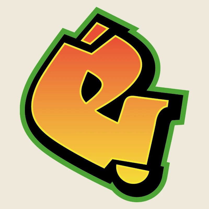 Graffiti-Schrift Wildstyle 01 Buchstabe 'e'