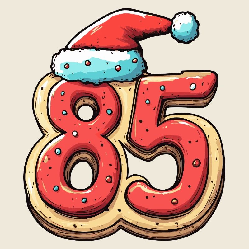 85 Number Biscuit Christmas