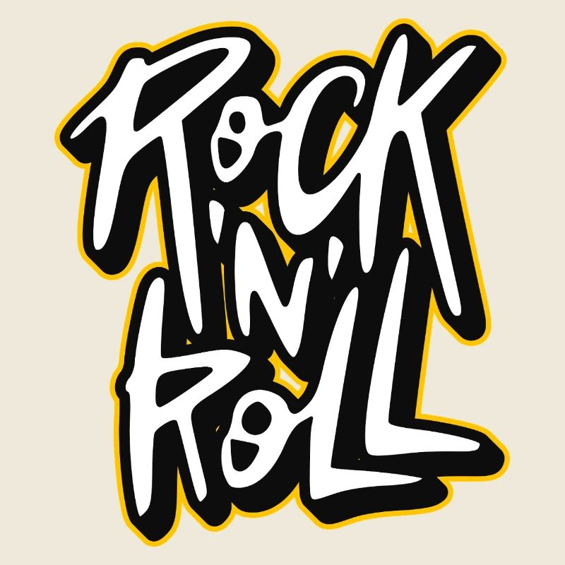 Rock 'N' Roll Graffiti Style Script Logo