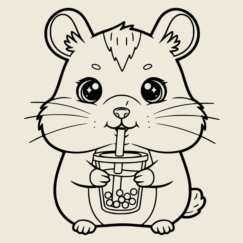 Hamster mit Becher