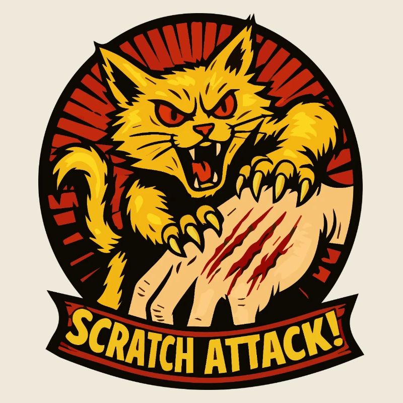 Scratch Attack Wütende Katzenklauen-Design