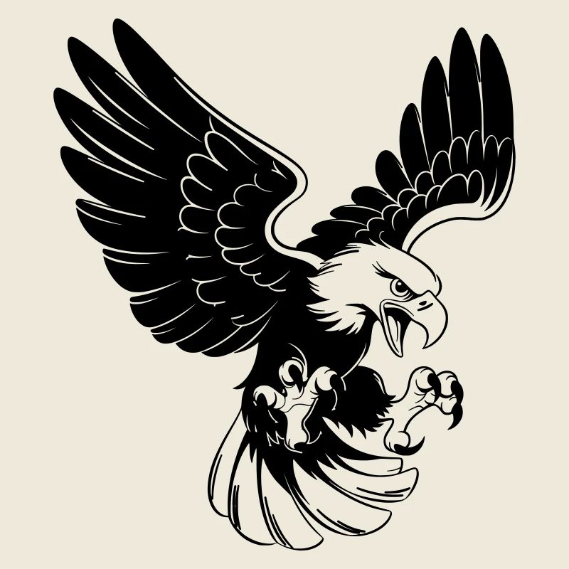Eagle in attack – tattoo style