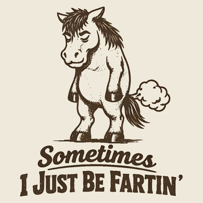 Parfois, je pète simplement. Les cavaliers pètent