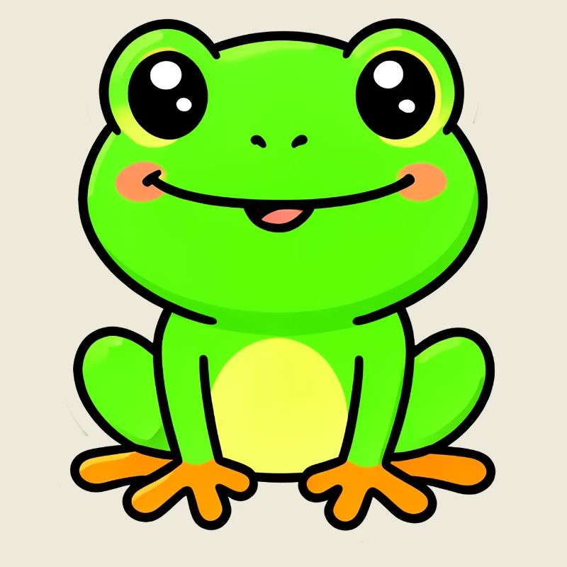 Bright Lime Frog Charm