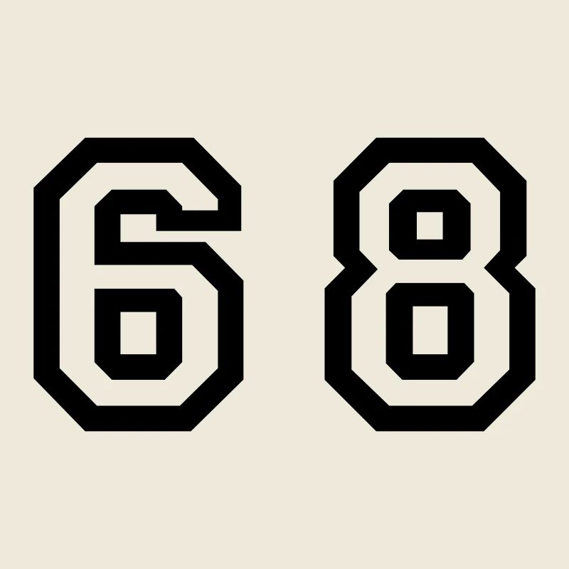 Number - 68 - Sixty Eight