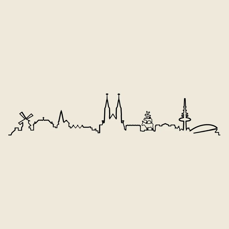 Skyline Bremen Silhouette