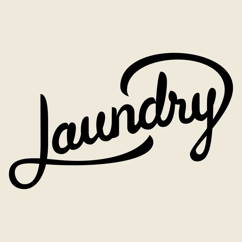 Funny lettering for laundry