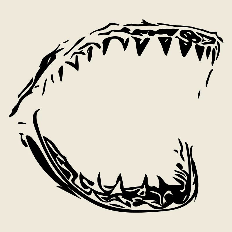 Mors de requin vecteur géant