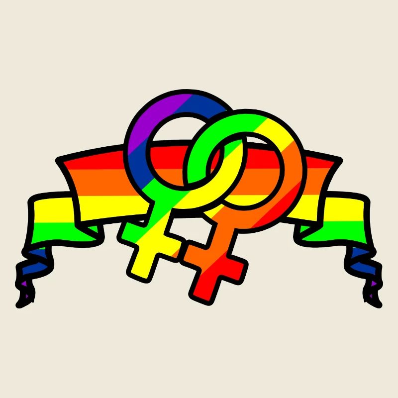 Regenbogen lesbies stolzes Logo