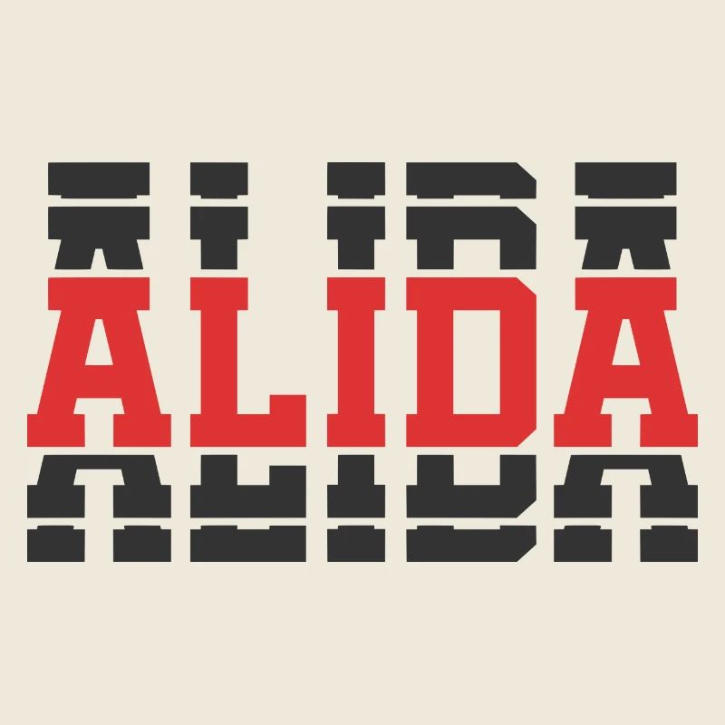 Alida T-Shirt T-Shirt Geschenkidee gestapelter Text