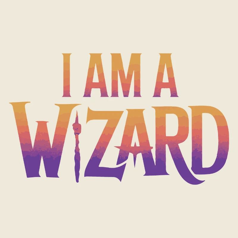 I Am a Wizard Text Design
