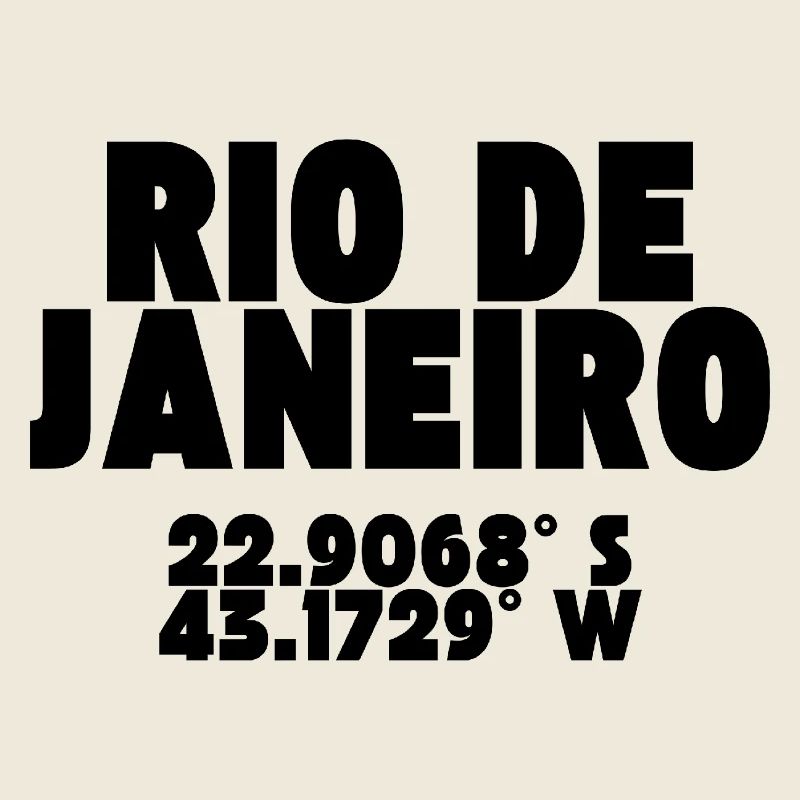 Rio de Janeiro - Design with coordinates