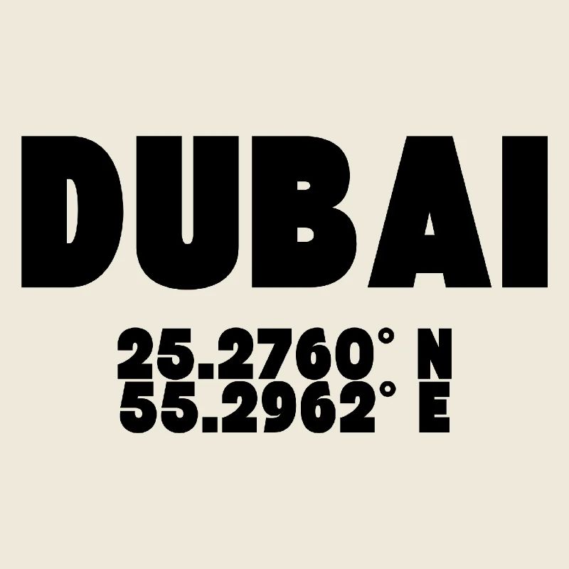 Dubaï - Design avec coordonnées