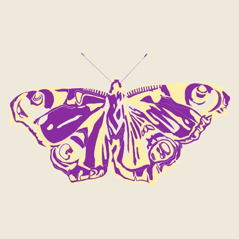 Purple Yellow Butterfly