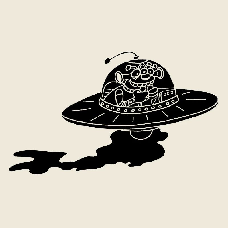Vaisseau spatial extraterrestre (noir)
