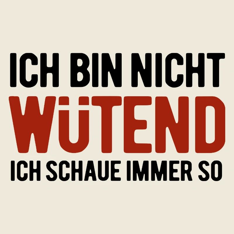 Ich bin nicht wütend - ich schaue immer so