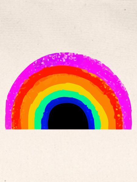 Lebendiger Regenbogenbogen