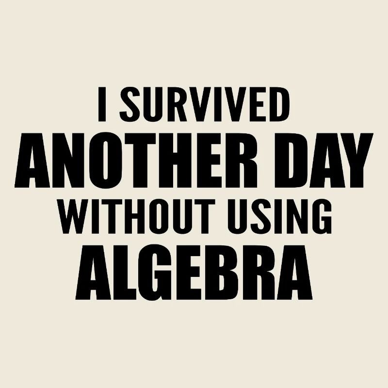 I survived without doing algebra today