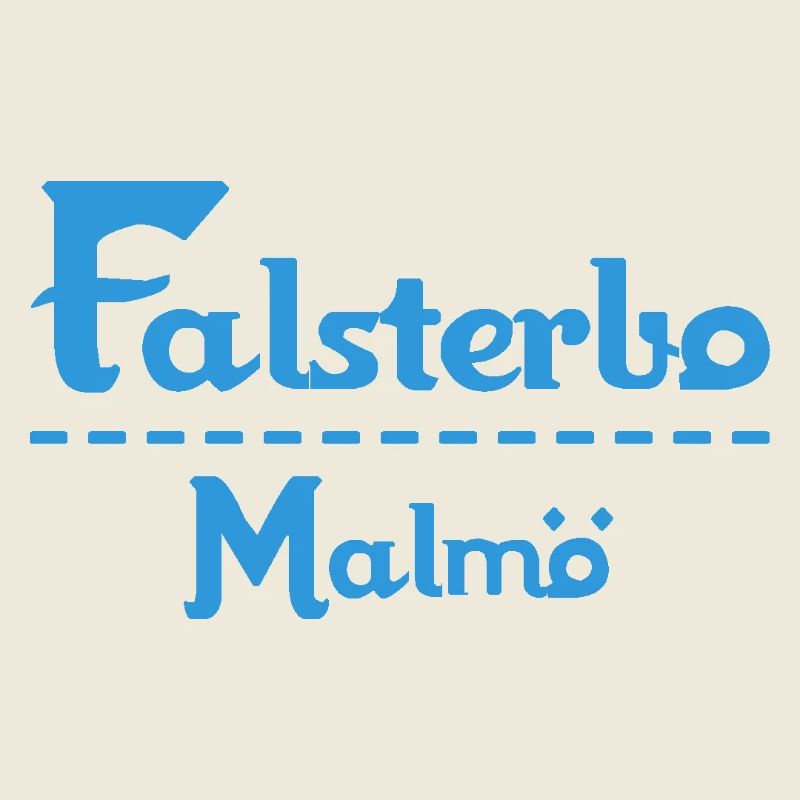 Centrum Malmö – Blue Text Design