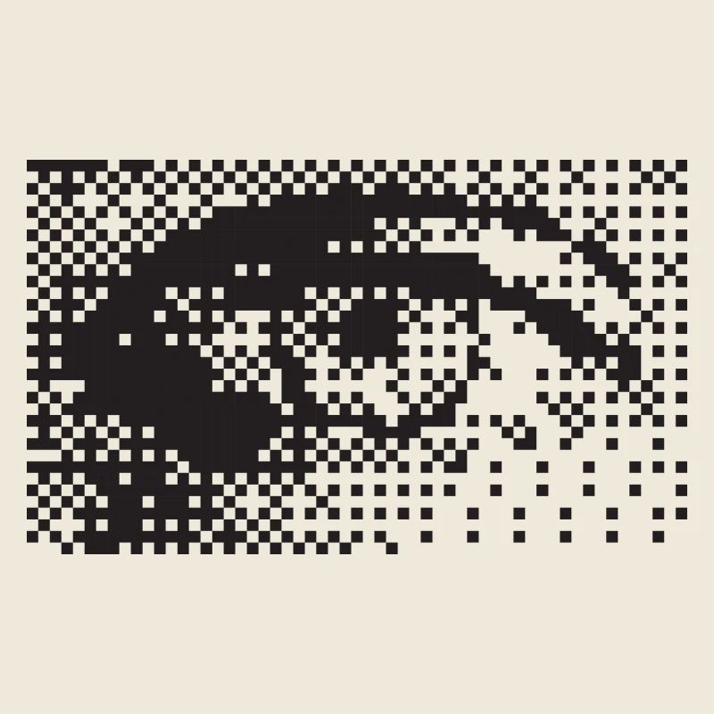 Midnight Pixel Eye Pattern