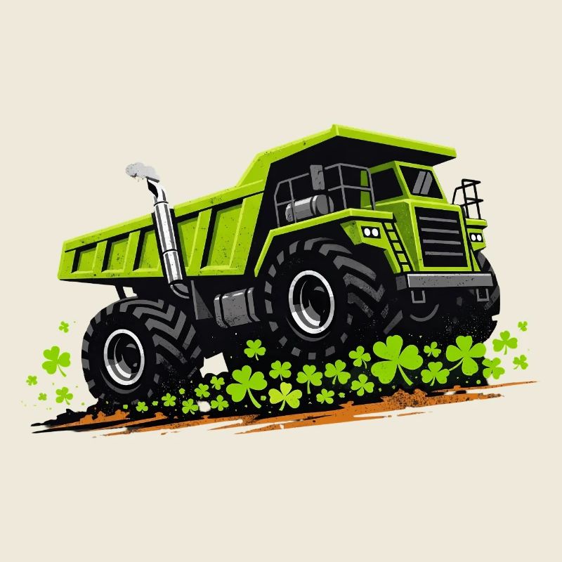  St Patricks Day Dump Truck Construction Vehicle