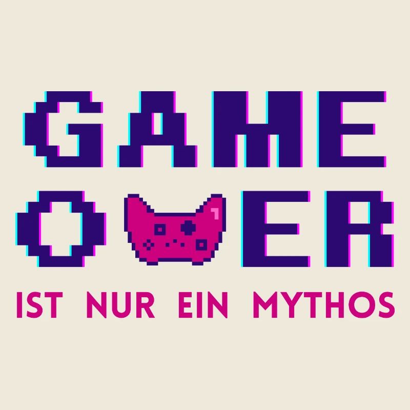Game Over Mythos Dark Retro Pixel
