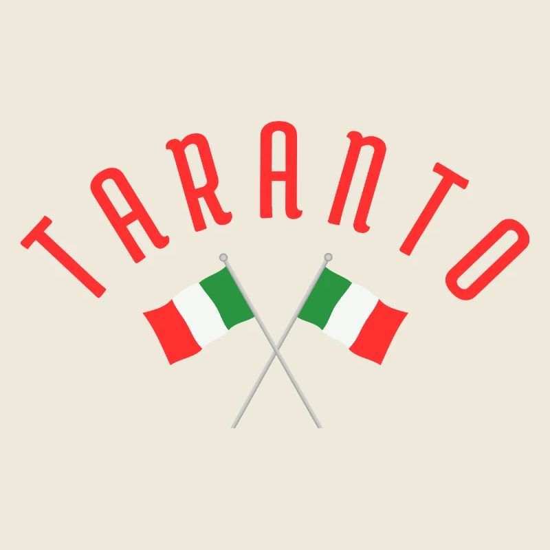 Taranto Crossed Italian Flags Emblem