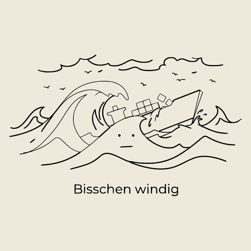 Bisschen Windig Seefahrt Sturm Moin Ozean See