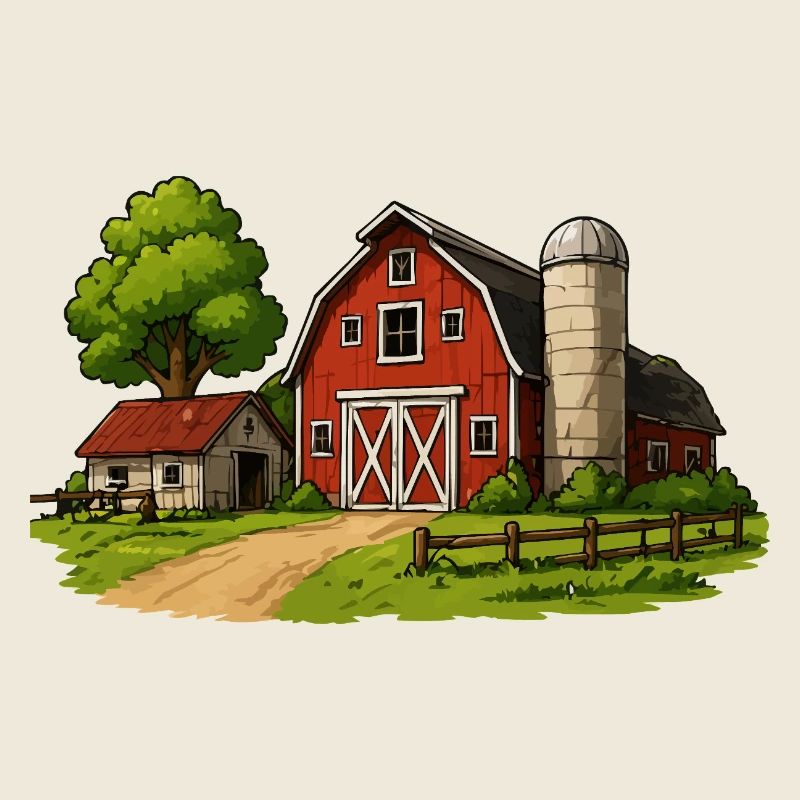 Rural barn on the farm