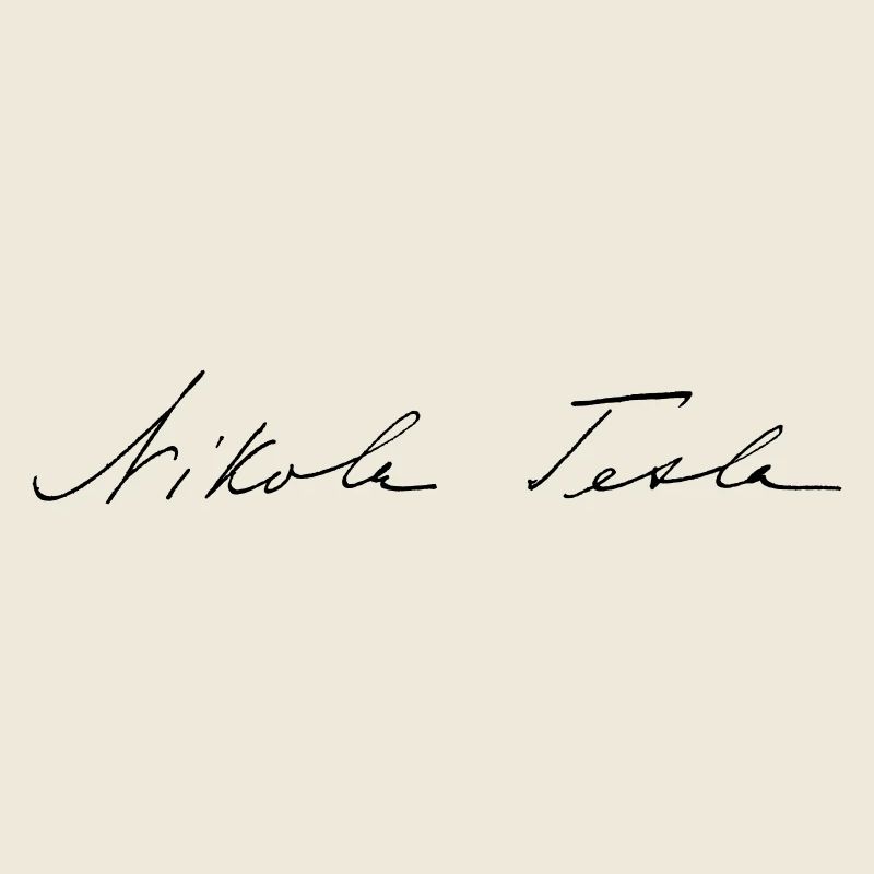 Nikola Tesla signature 1900