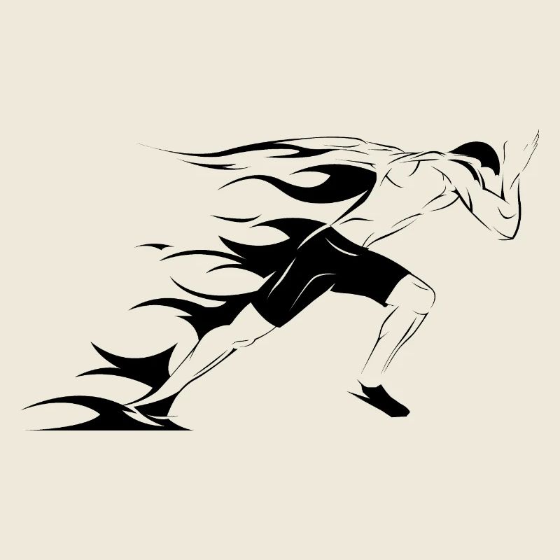 Läufer Symbol Illustration Sprinter Grafik icon