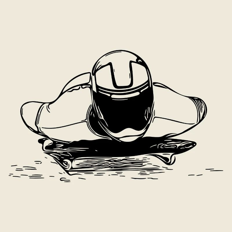 Brave cavalier squelette dans le canal de glace