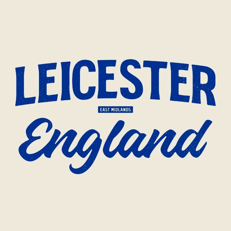 Leicester England Script Logo