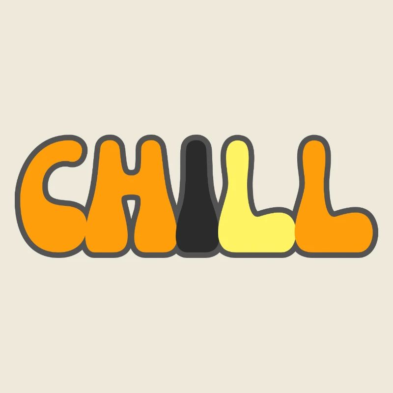 Modern Typography Cool Art Studio Brand Logo chill