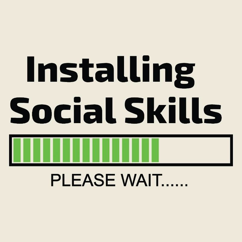 Computer installiert Social Skills Programmierer