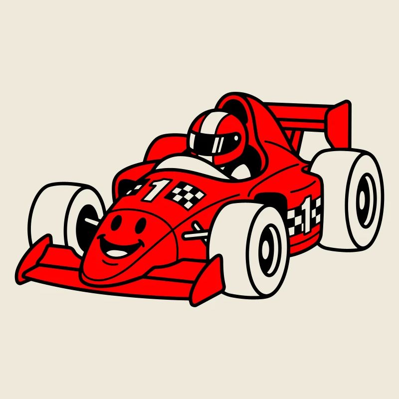 Enfant de la voiture de course