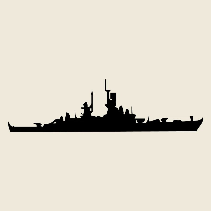 Vector Navy warship Silhouette