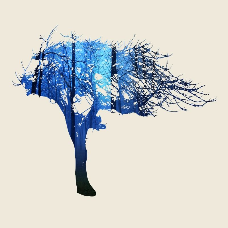 Fraktale & Regenbogen, Nerd Geschenk, Baum & bunt