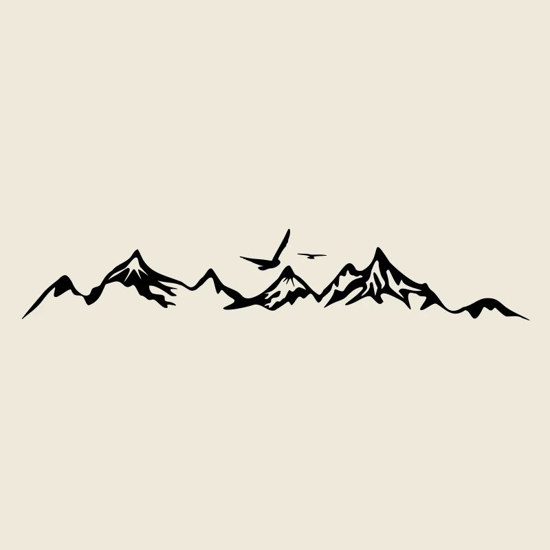MONTAGNES Paysage Silhouette Panorama
