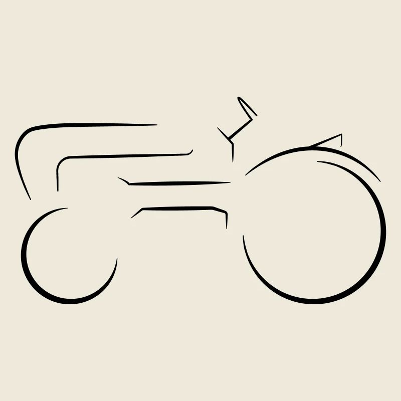 Deutscher Traktor Oldtimer Strichzeichnung 