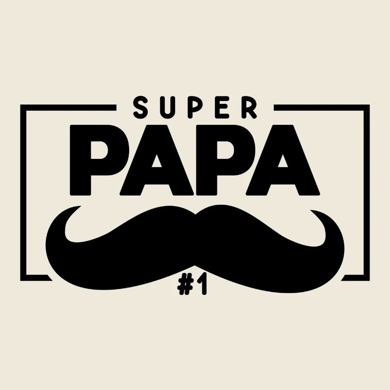 SUPERPAPA Bärtchen Vatertag