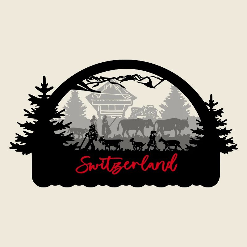 Switzerland Silhouette
