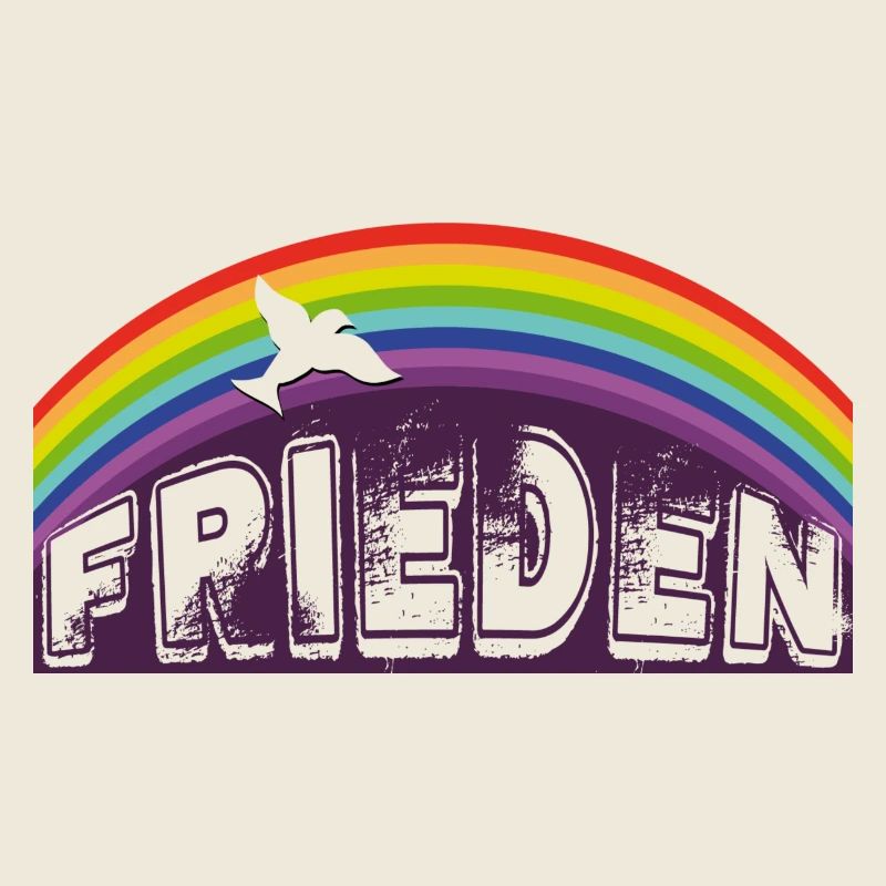 LETTRAGE DE PAIX avec arc-en-ciel