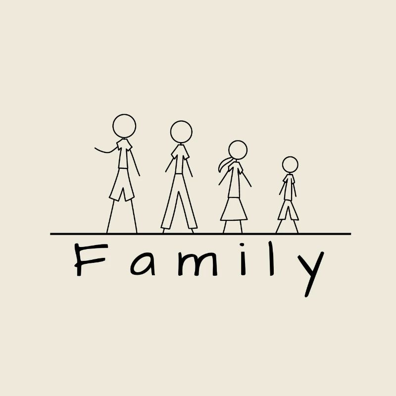 Strichmännchenfamilie